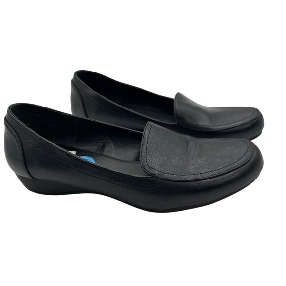 Clarks Size 10W Flex Step Clasic Stylist Black Comfort Shoes - Picture 1 of 9